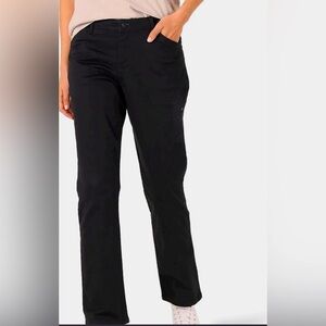 Lee Women's Relaxed Fit All Day Straight Leg Pant, Jet Black, 8 Petite